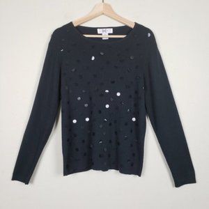 Kikit Black Ribbed Knit Sweater